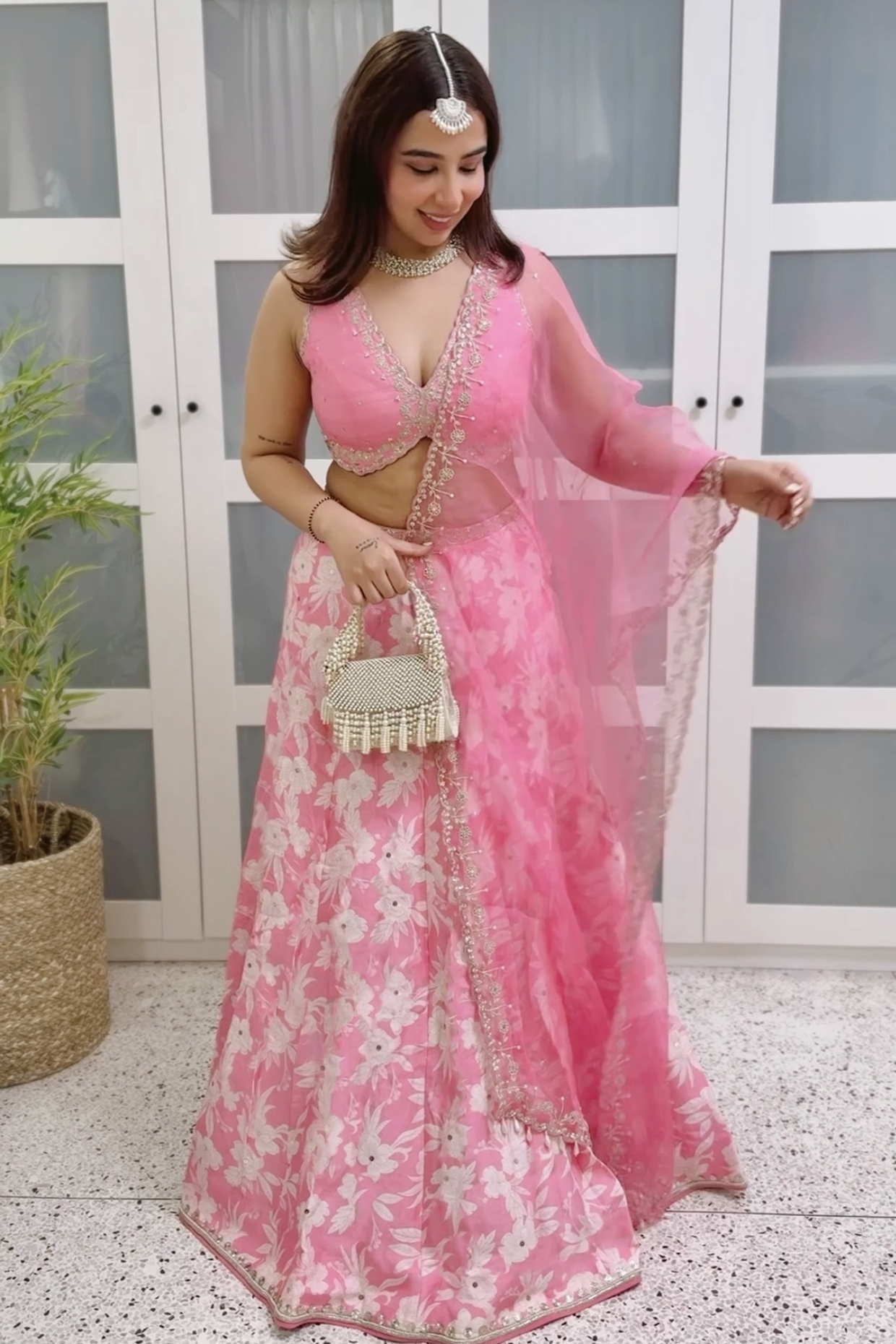 Himani In Candy Pink Silk Lehenga Set