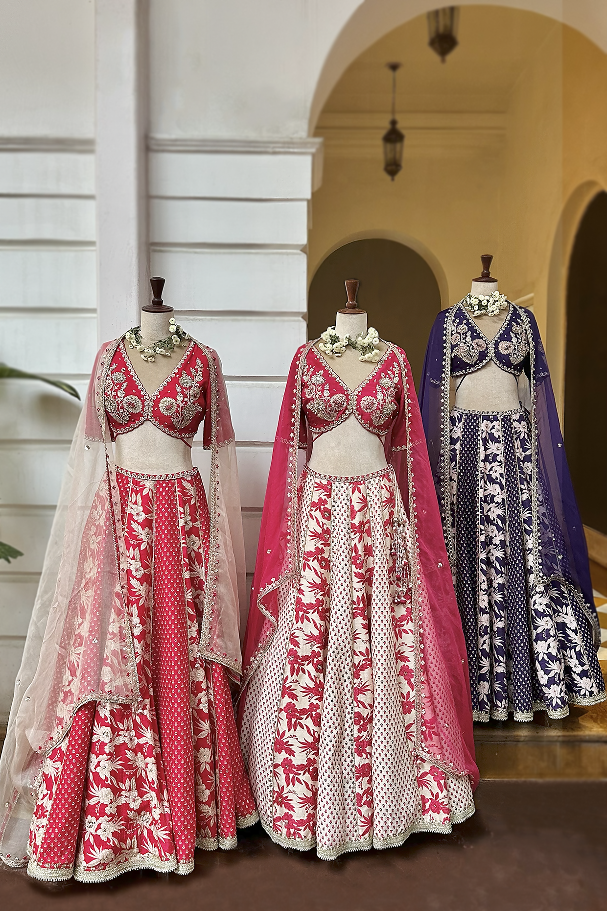 Royal Purple Silk Embroidered Concept Lehenga Set